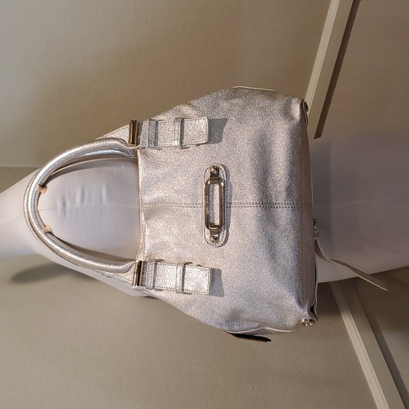 Jimmy Choo Metallic Silver Satchel - Picture 9 of 16